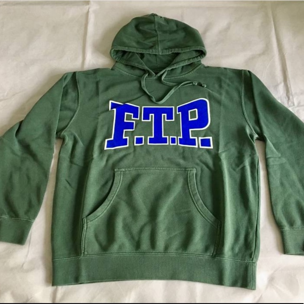 FTP GREEN OVERDYED HOODIE